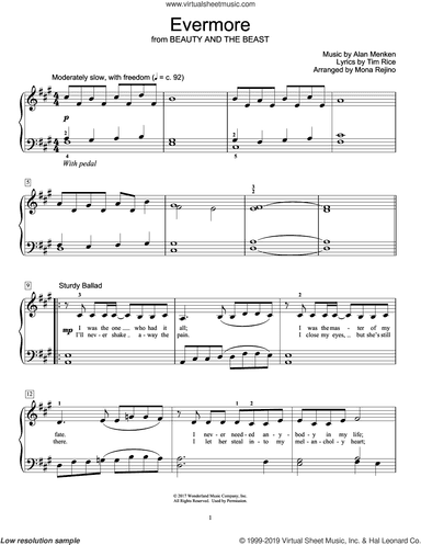 Evermore (from Beauty and the Beast) (arr. Mona Rejino)