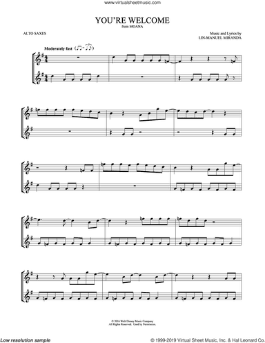 You're Welcome (from Moana) (arr. Mark Phillips)