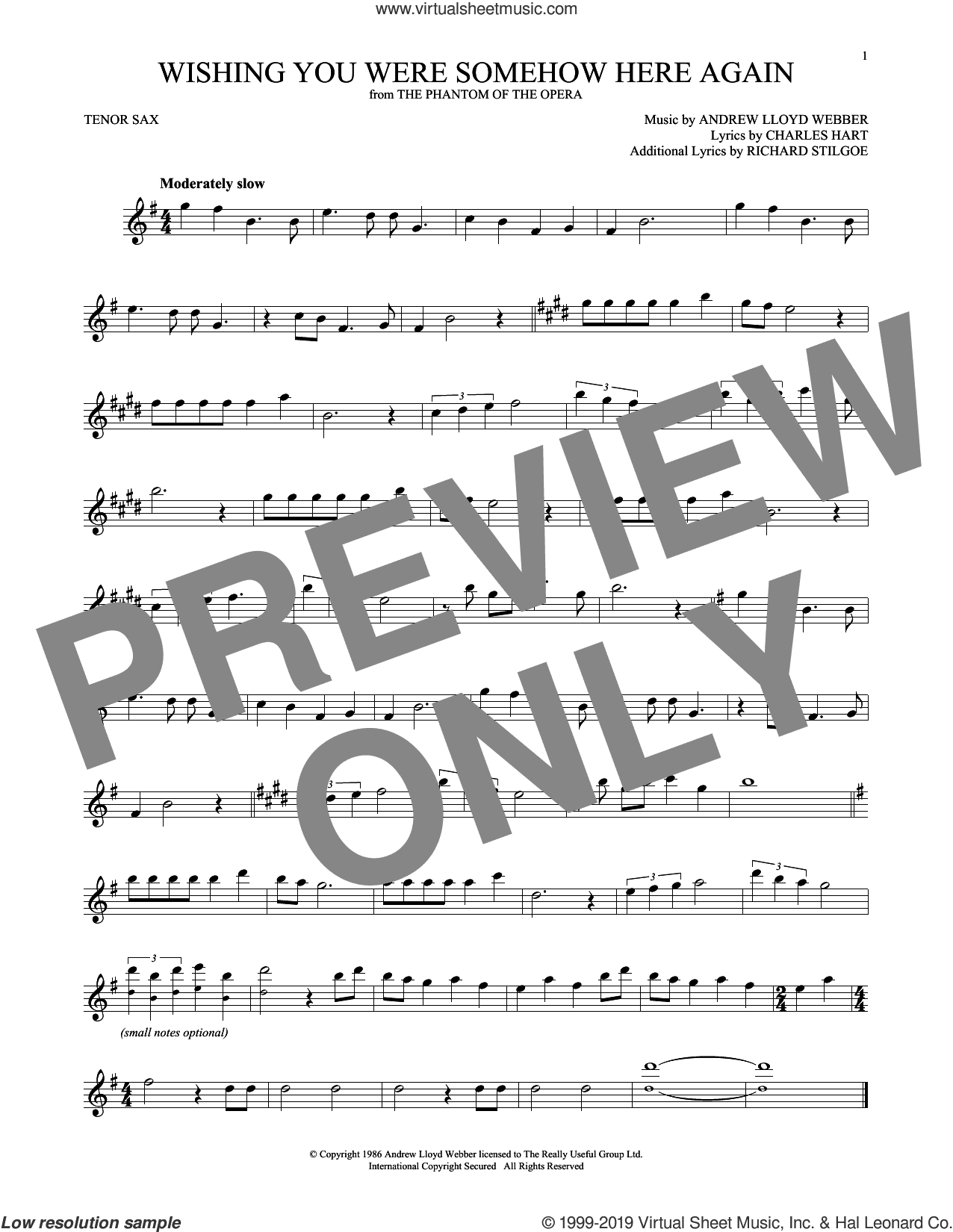 Wishing You Were Somehow Here Again (from The Phantom Of The Opera)