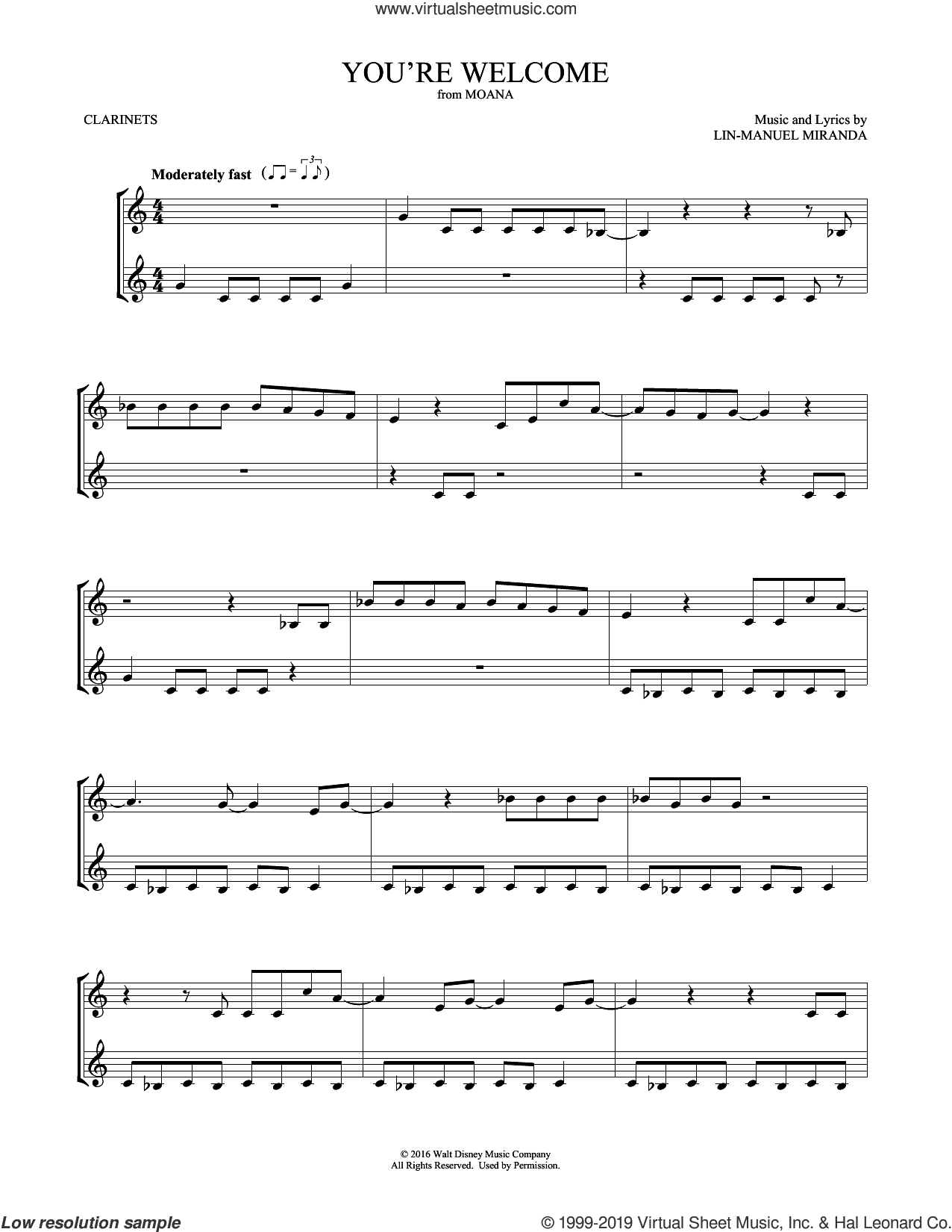 You're Welcome (from Moana) (arr. Mark Phillips)
