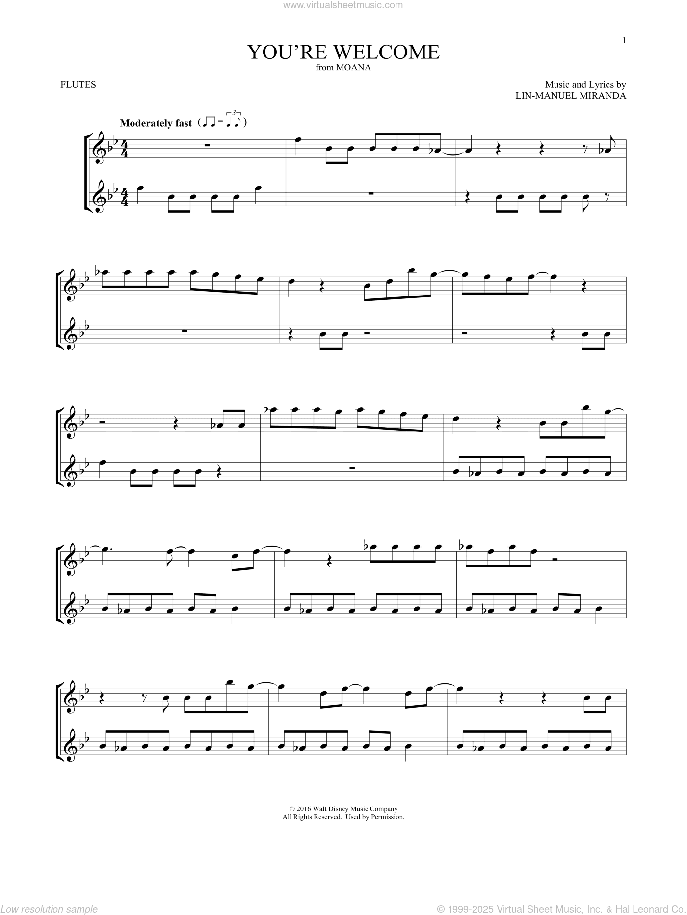 You're Welcome (from Moana) (arr. Mark Phillips)