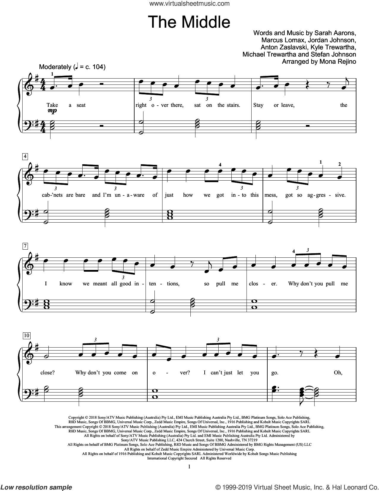 The Middle (arr. Mona Rejino)