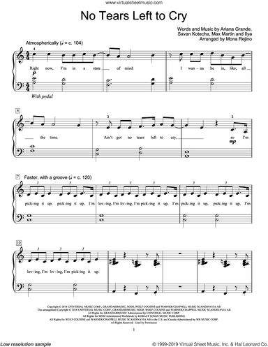 No Tears Left To Cry (arr. Mona Rejino)