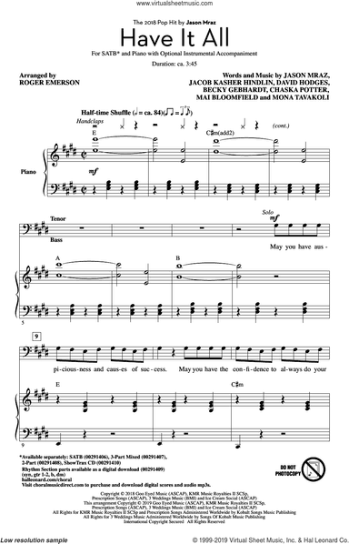 Have It All (arr. Roger Emerson)