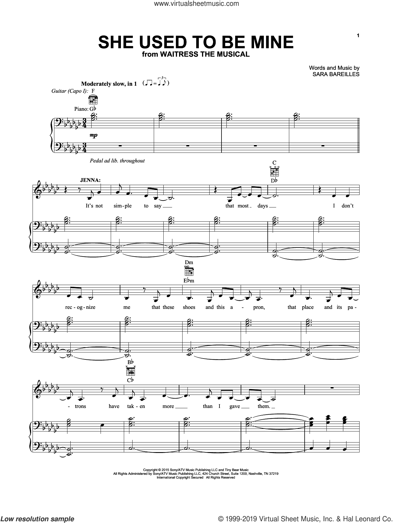 She Used To Be Mine (from Waitress the Musical)