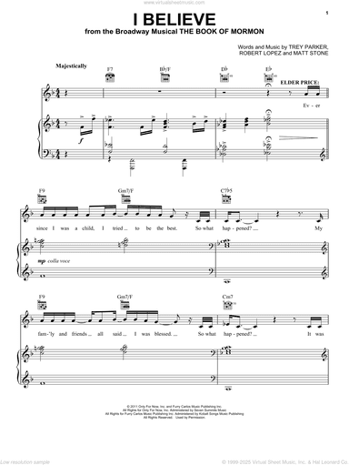 I Believe (from The Book of Mormon)