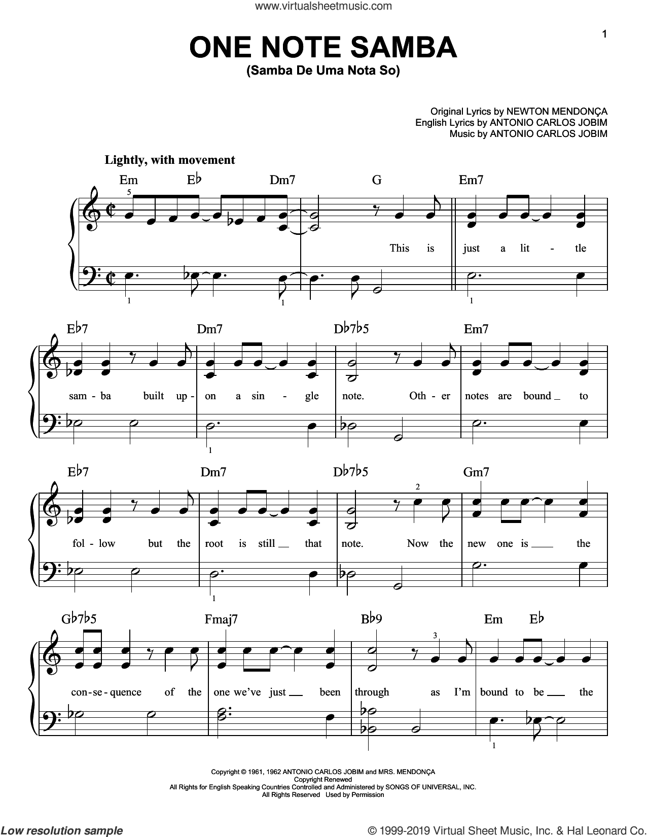 One Note Samba (Samba De Uma Nota So)
