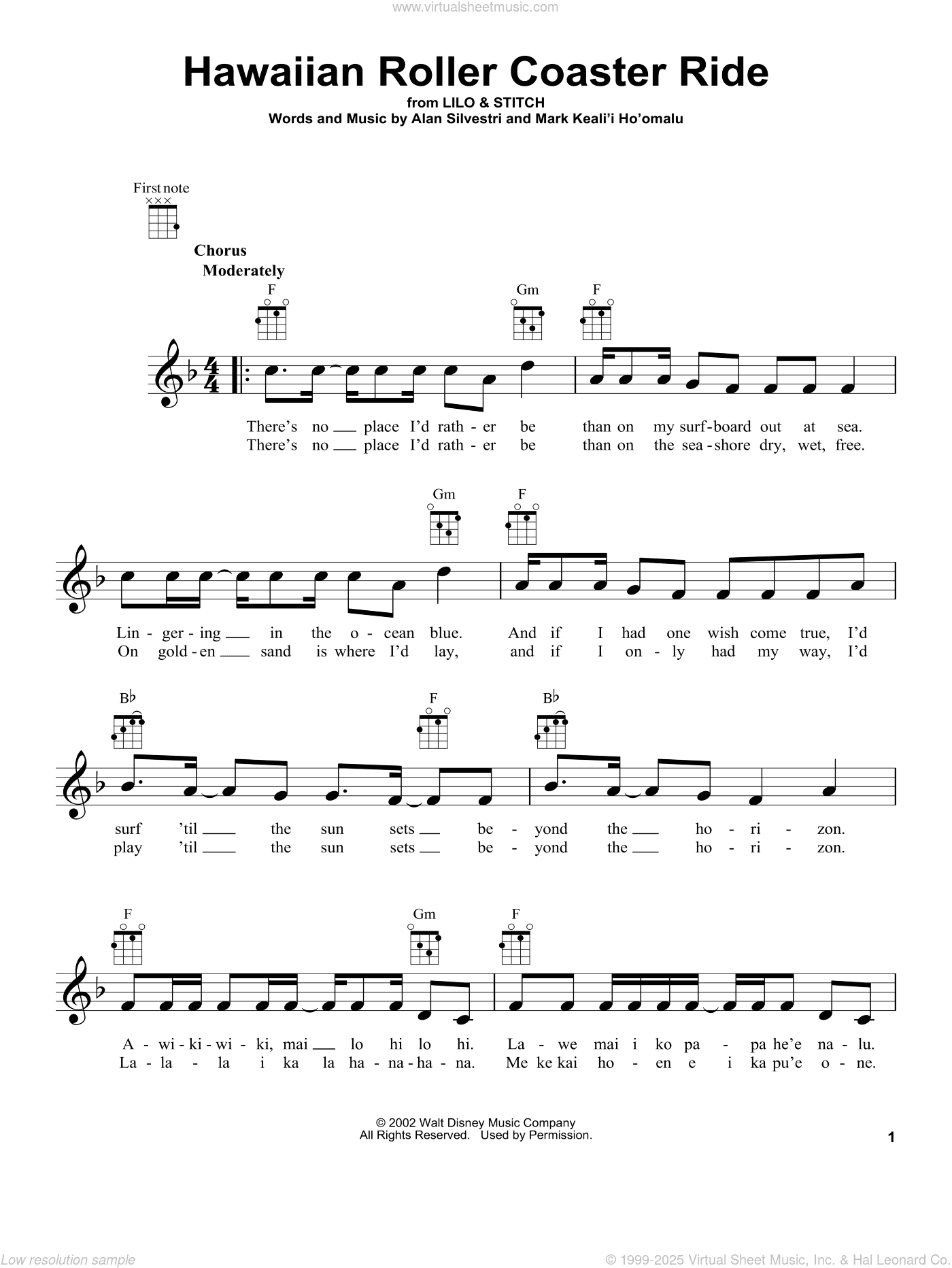 Hawaiian Roller Coaster Ride (from Lilo and Stitch)