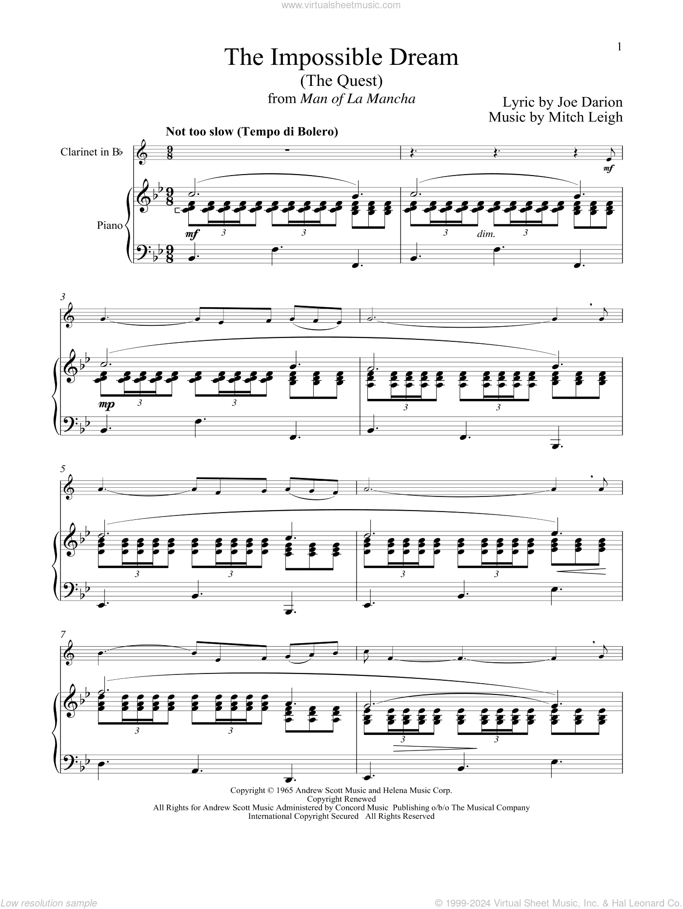 The Impossible Dream (The Quest) (from Man Of La Mancha)