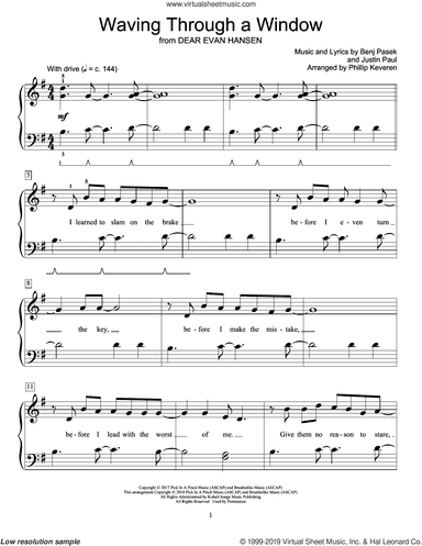 Waving Through A Window (from Dear Evan Hansen) (arr. Phillip Keveren)