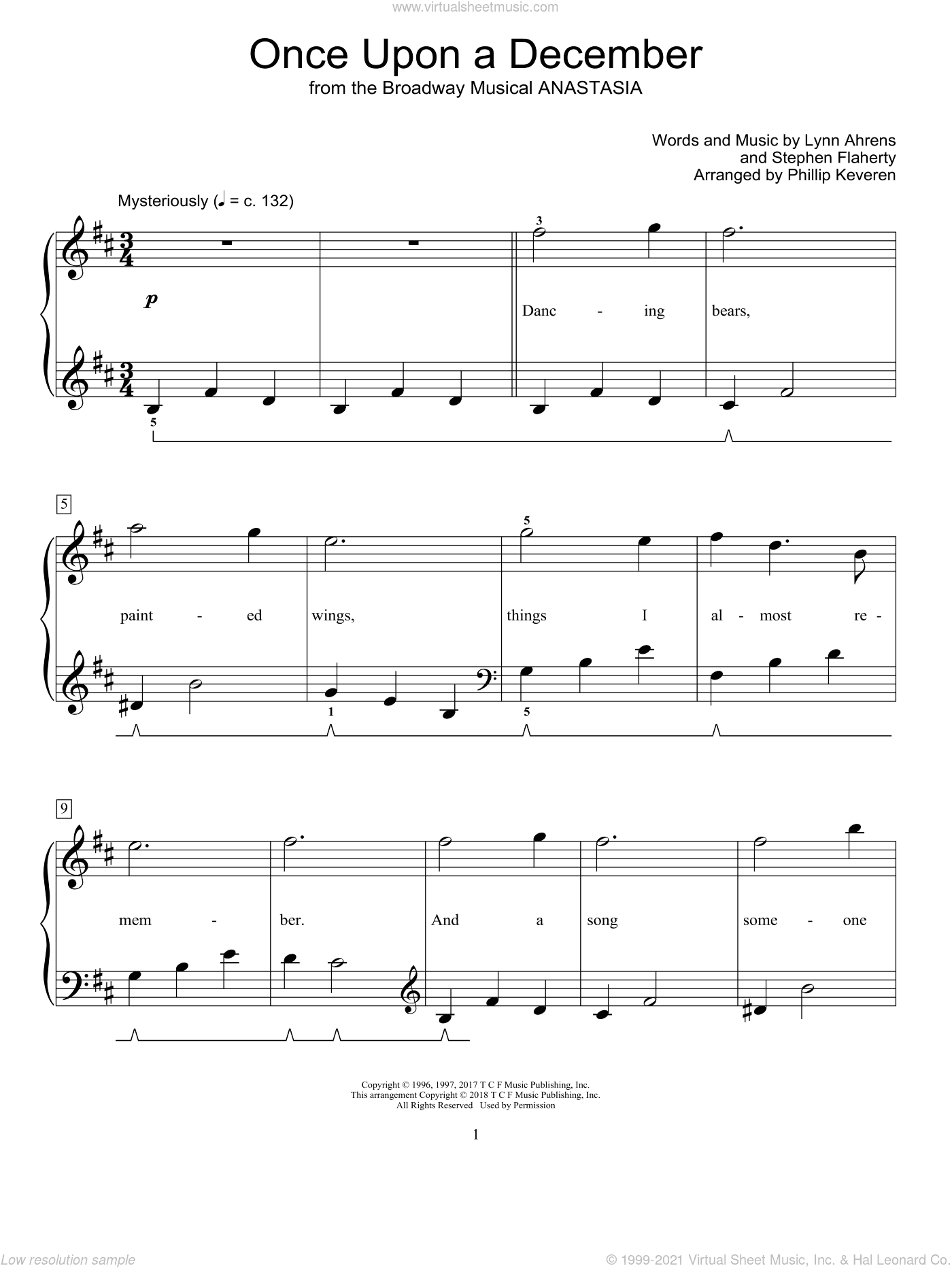 Once Upon A December (from Anastasia) (arr. Phillip Keveren)