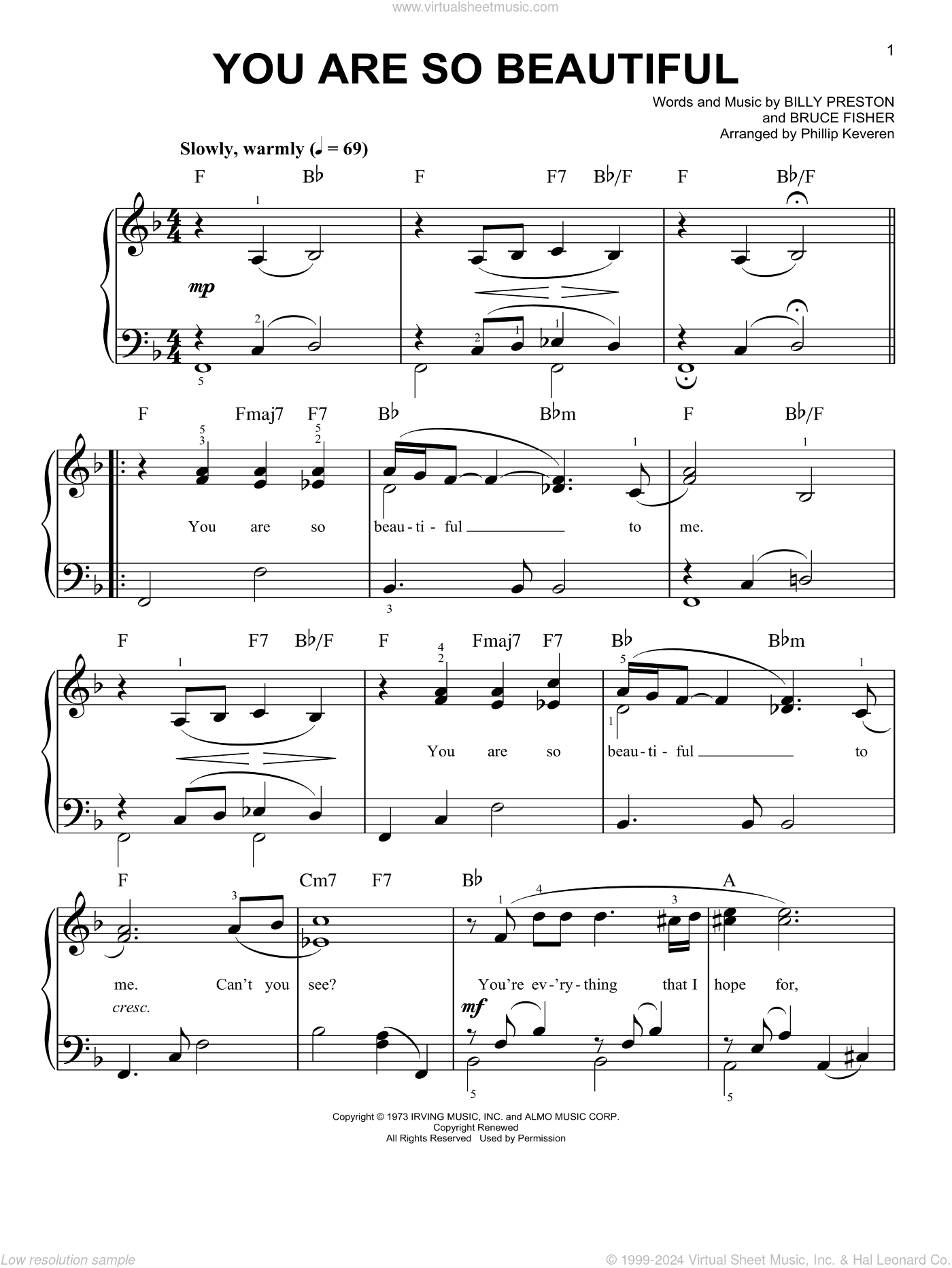 You Are So Beautiful (arr. Phillip Keveren)