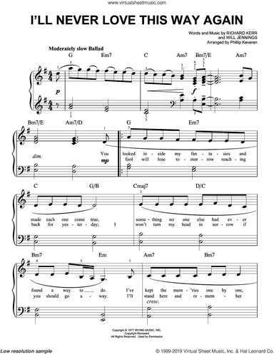 I'll Never Love This Way Again (arr. Phillip Keveren)
