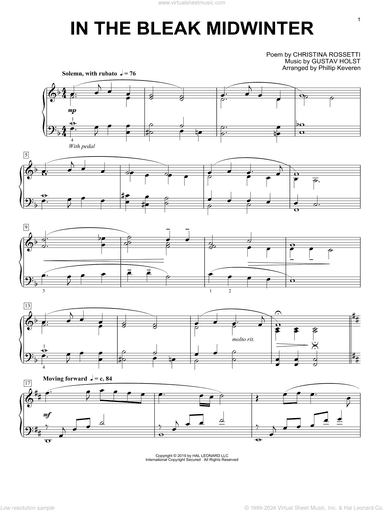 In The Bleak Midwinter [Classical version] (arr. Phillip Keveren)