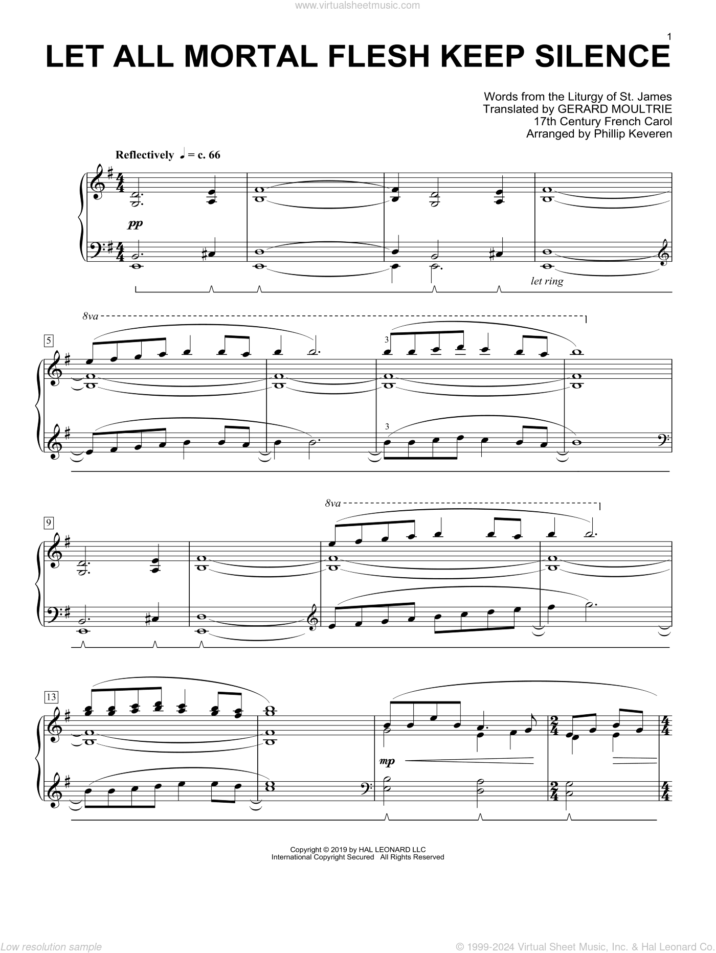 Let All Mortal Flesh Keep Silence [Classical version] (arr. Phillip Keveren)