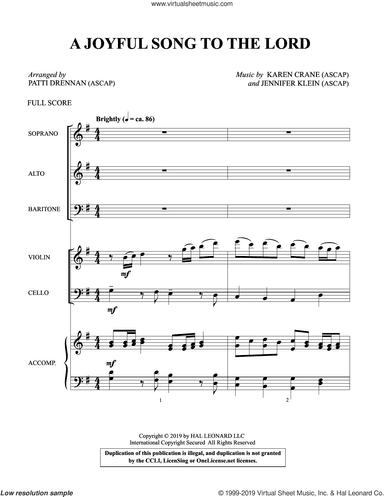 A Joyful Song to the Lord (arr. Patti Drennan)