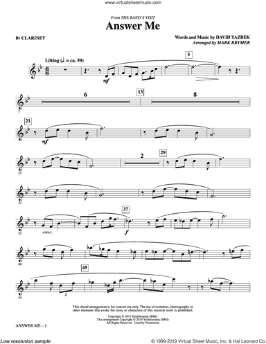 Answer Me (from The Band's Visit) (arr. Mark Brymer)