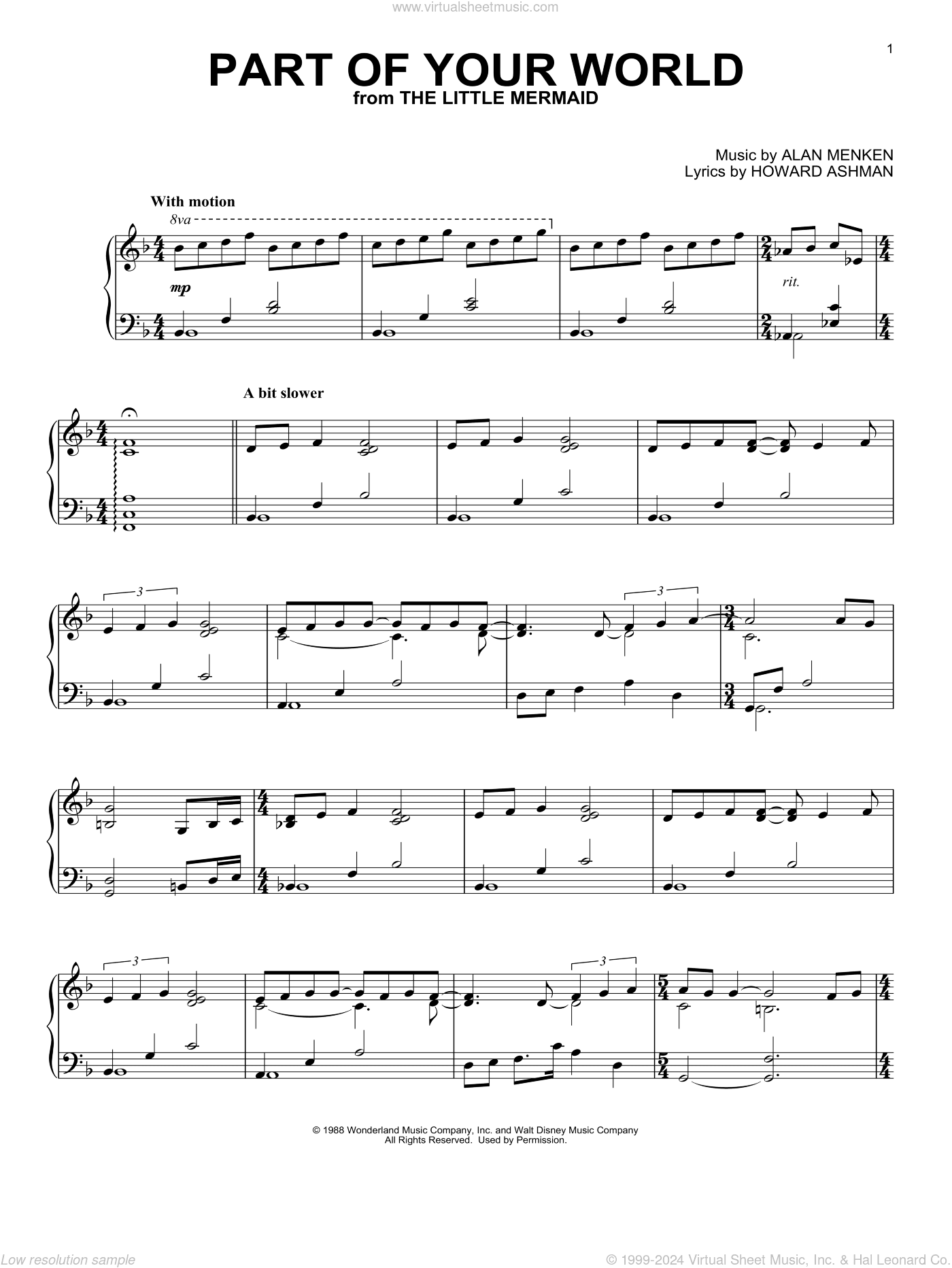 Part Of Your World (from The Little Mermaid)