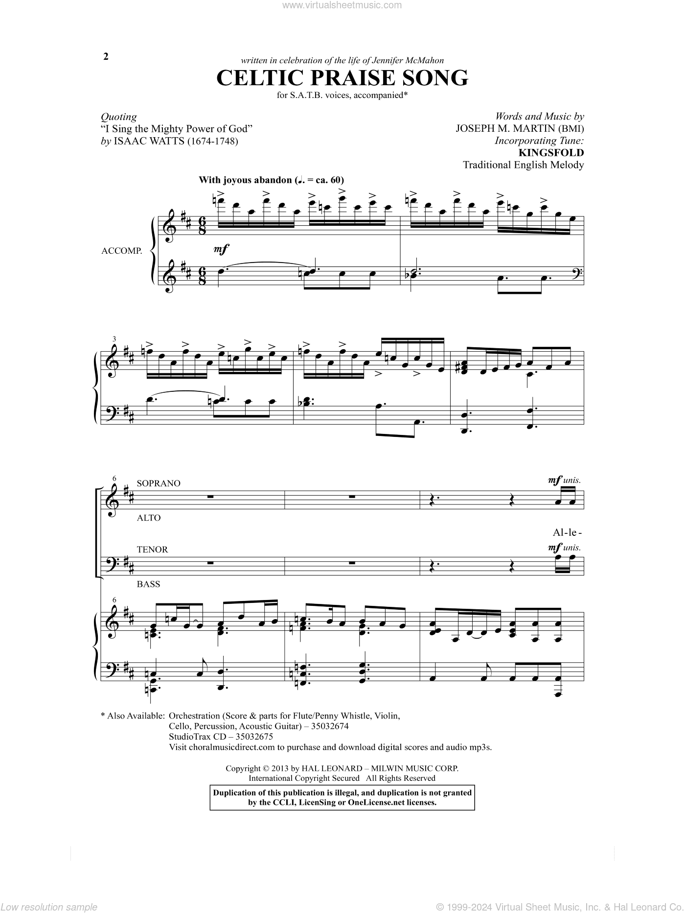 Celtic Praise Song