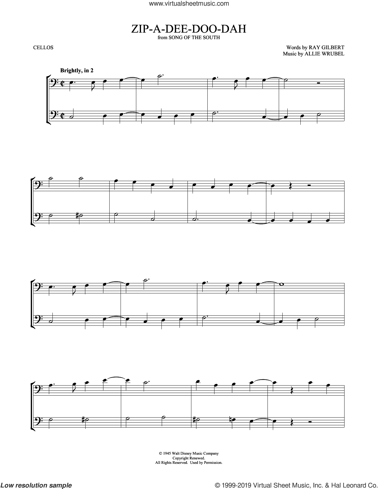 Zip-A-Dee-Doo-Dah (from Song Of The South) (arr. Mark Phillips)