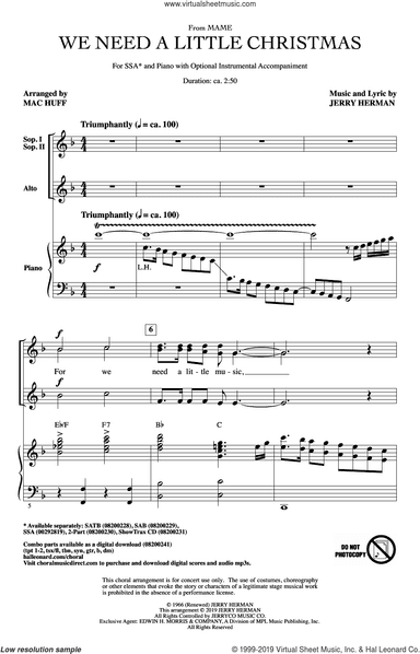 We Need A Little Christmas (from Mame) (arr. Mac Huff)