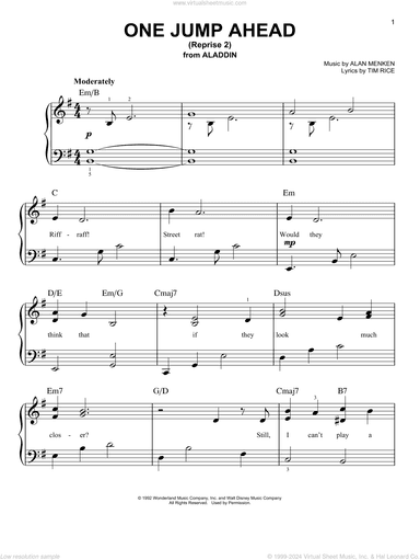 One Jump Ahead (Reprise 2) (from Disney's Aladdin)