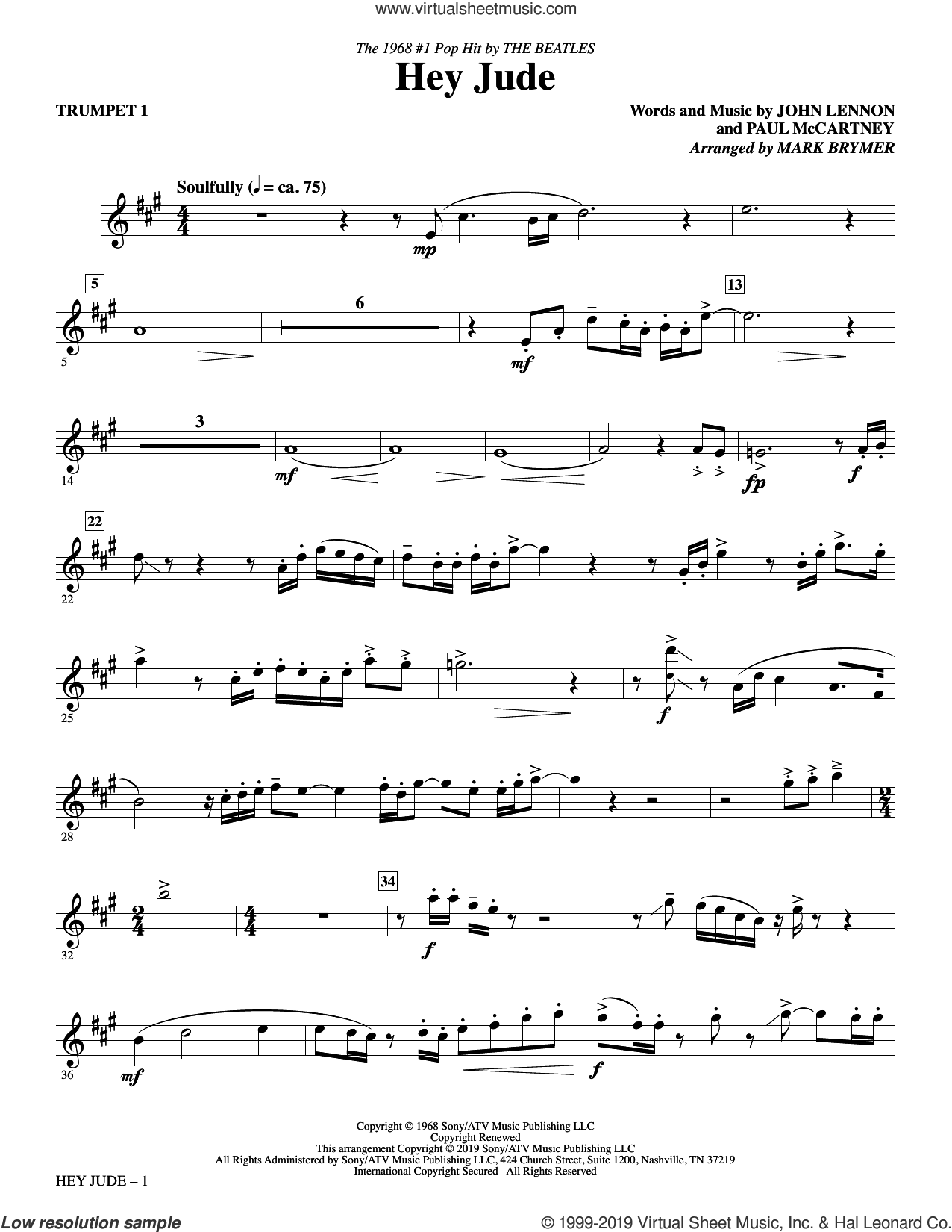Hey Jude (arr. Mark Brymer) (complete set of parts)