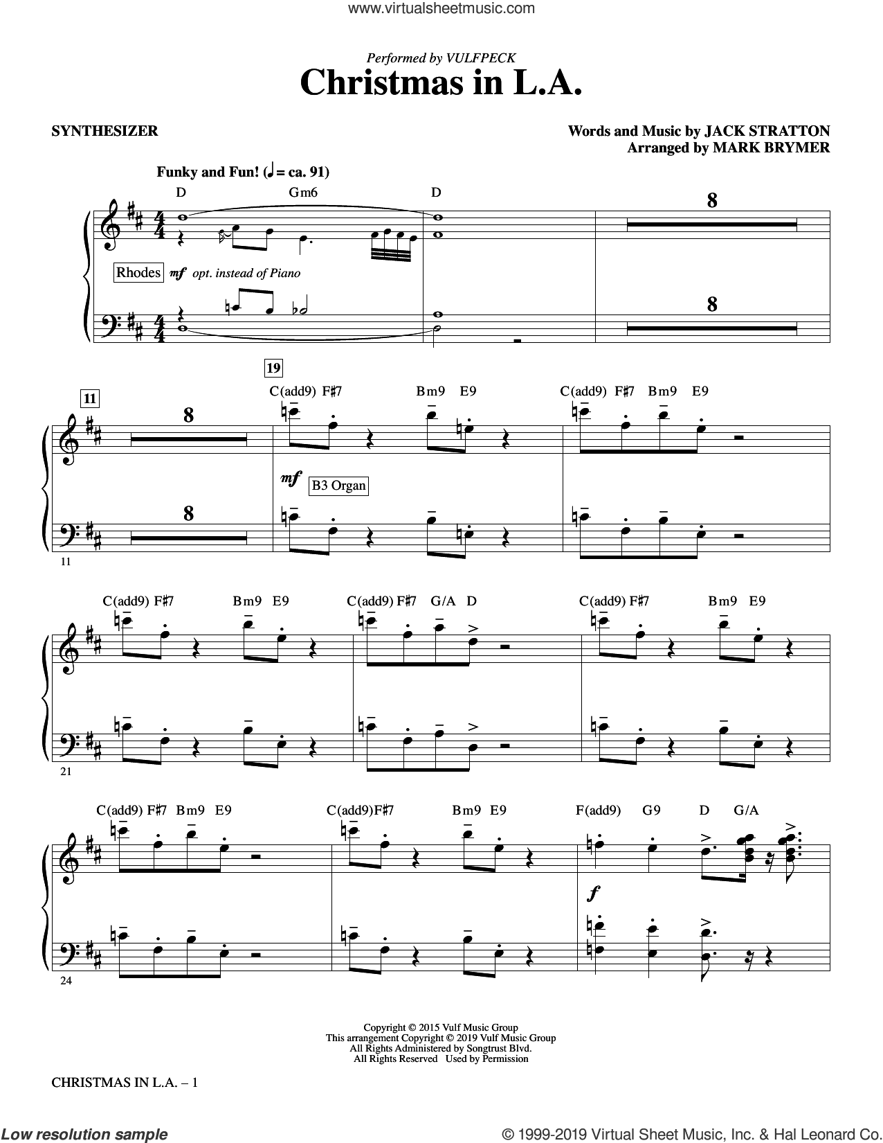 Christmas in L.A. (arr. Mark Brymer) (complete set of parts)