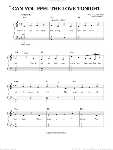 Can You Feel The Love Tonight (from The Lion King: Broadway Musical)