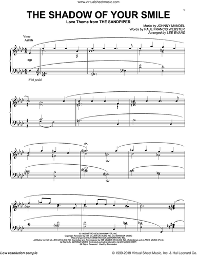 The Shadow Of Your Smile (arr. Lee Evans)