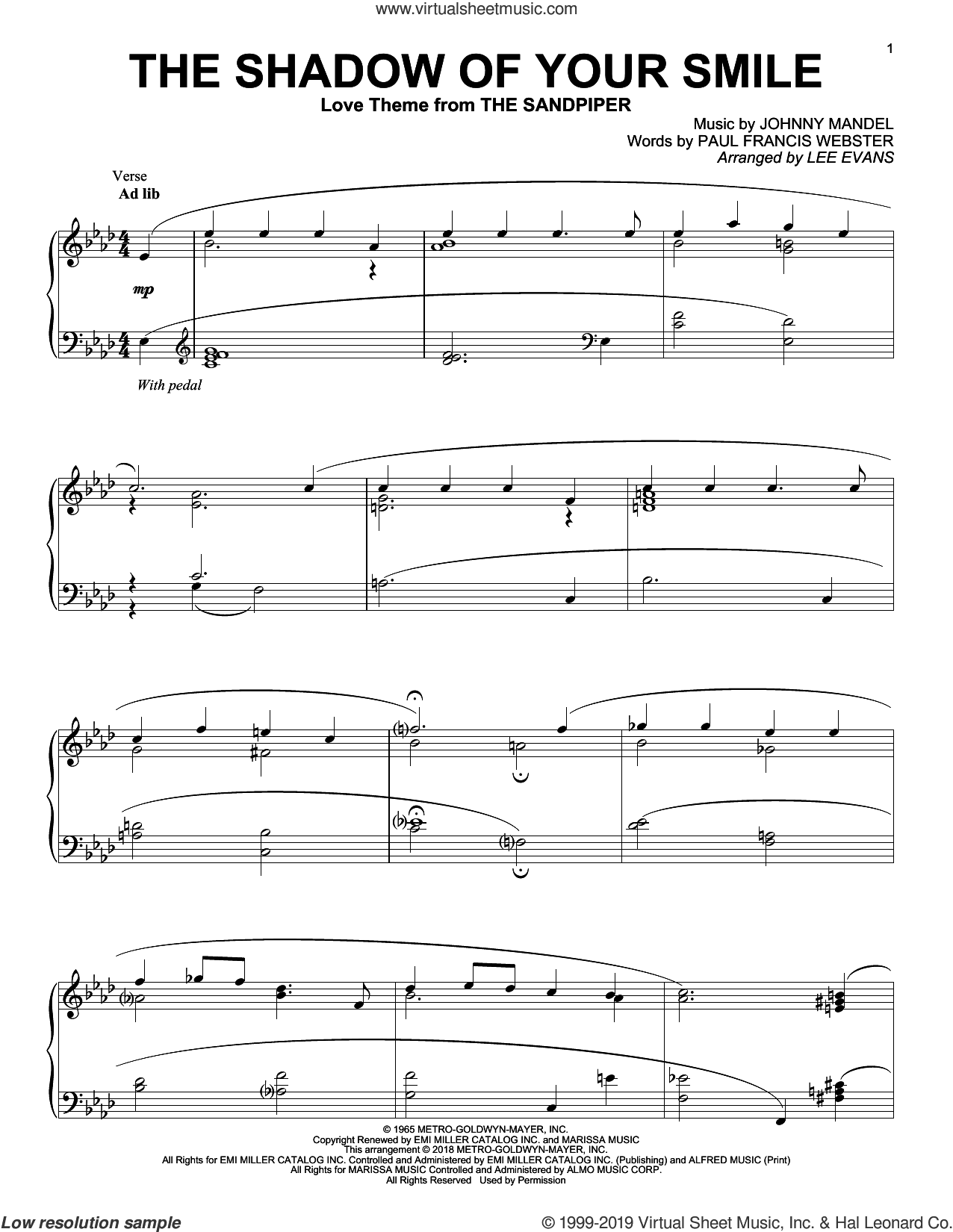 The Shadow Of Your Smile (arr. Lee Evans)