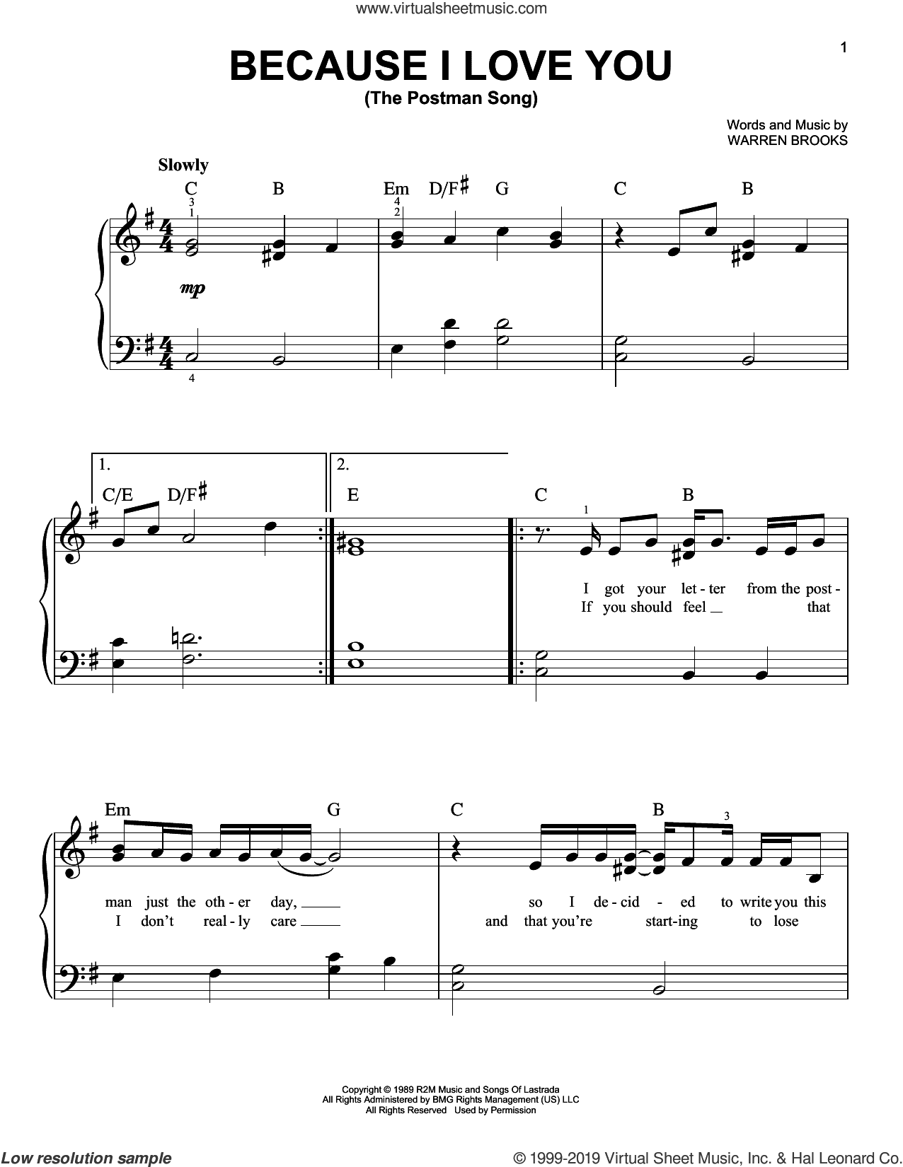 Because I Love You (The Postman Song)