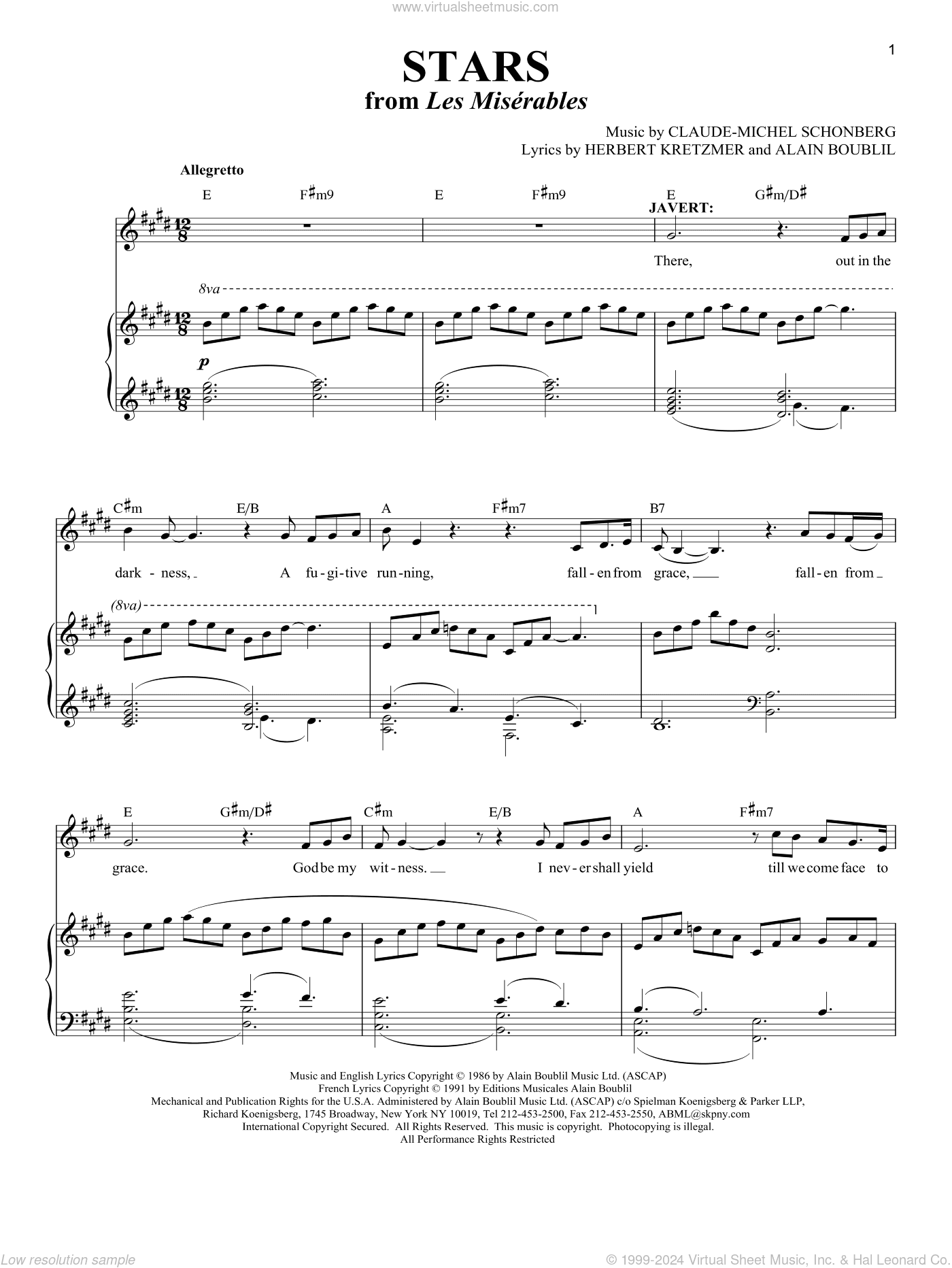 Stars (from Les Miserables)