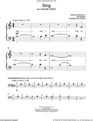 Sing (arr. Fred Kern)