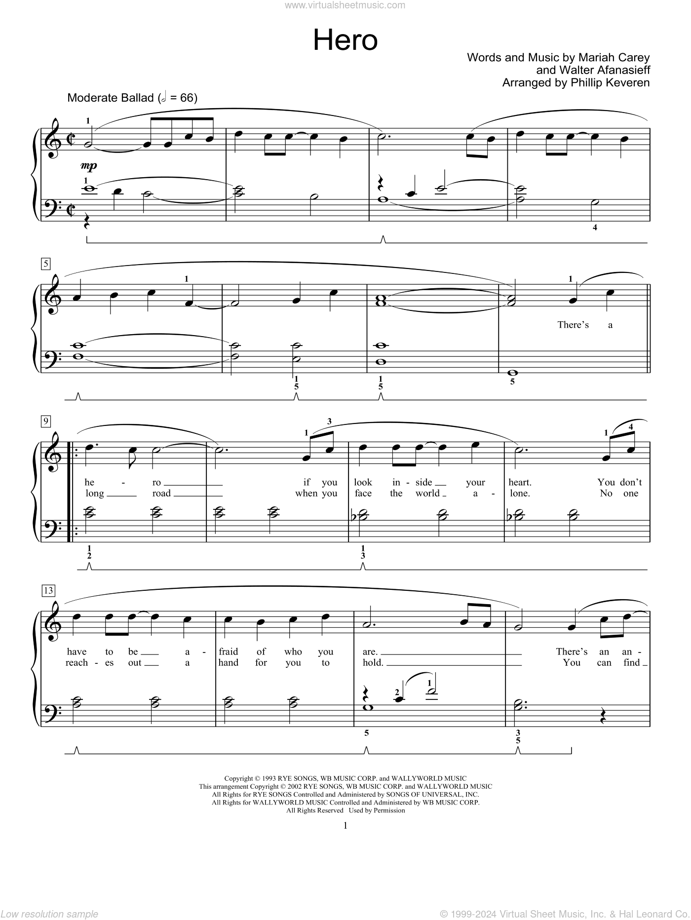 Hero (arr. Phillip Keveren)