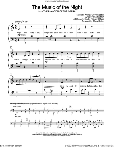 The Music Of The Night (from The Phantom Of The Opera) (arr. Mona Rejino)