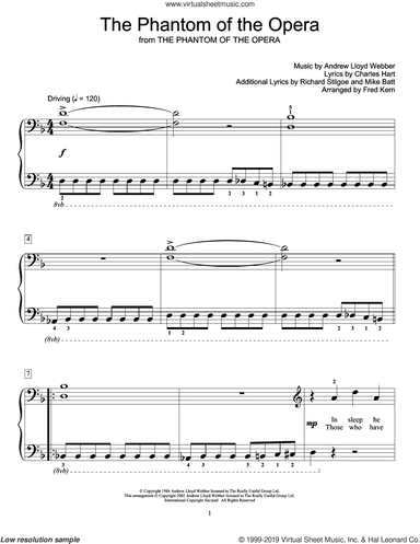 The Phantom Of The Opera (arr. Fred Kern)