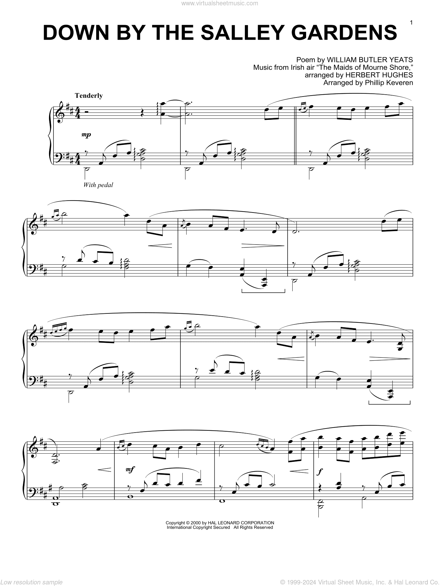 Down By The Sally Gardens (arr. Phillip Keveren)