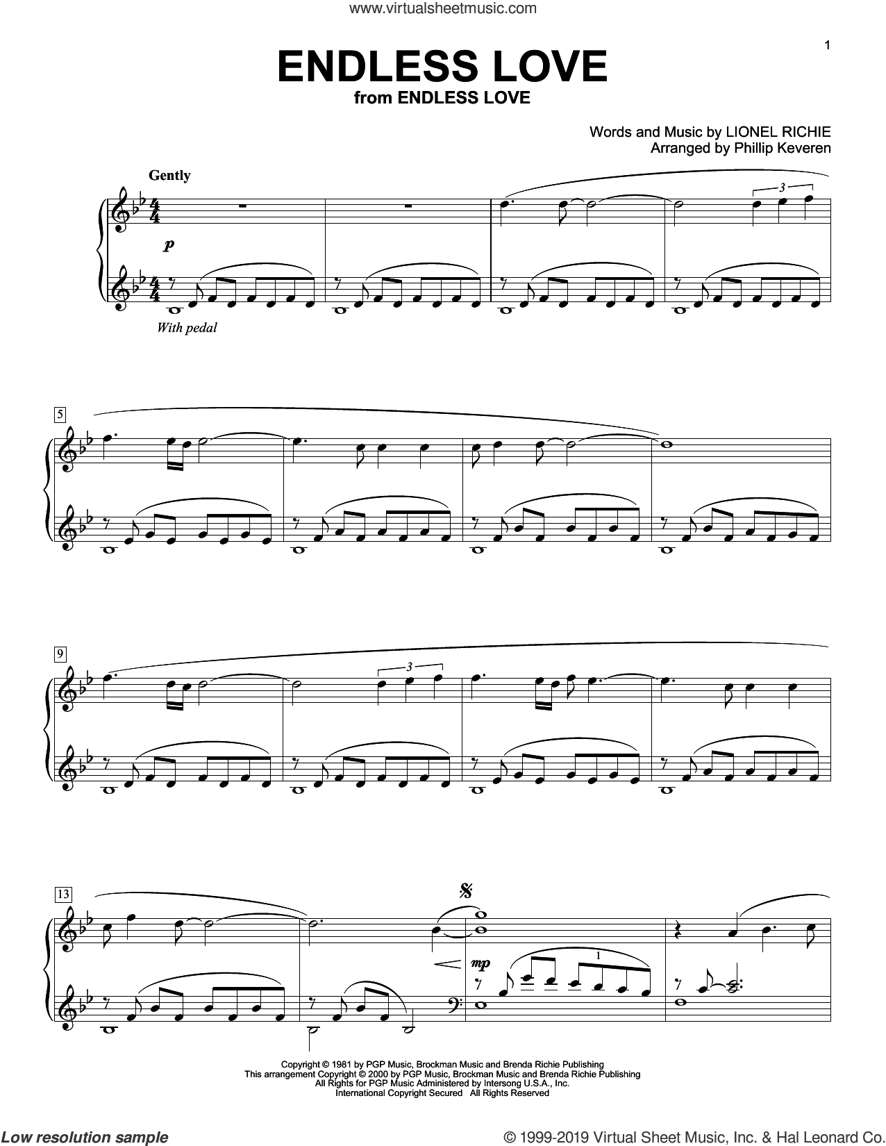 Endless Love (arr. Phillip Keveren)