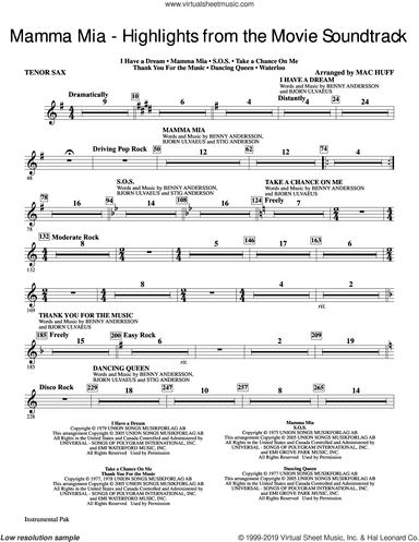 Mamma Mia!, highlights from the movie soundtrack (arr. mac huff)