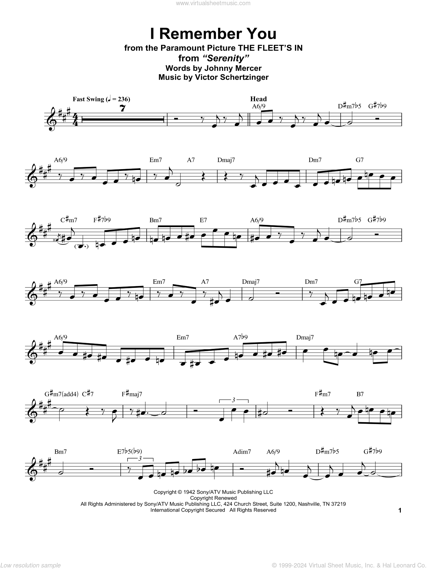 I Remember You (from The Fleet's In)