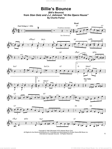 Billie's Bounce (Bill's Bounce)