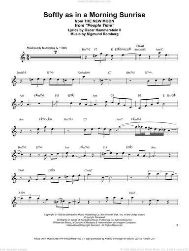 Softly As In A Morning Sunrise (from The New Moon)