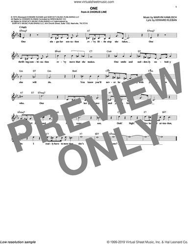 One (from A Chorus Line)