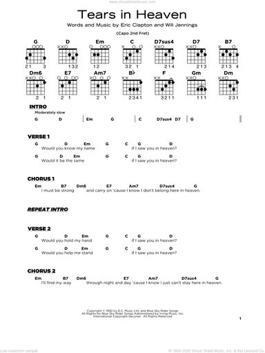 Tears In Heaven, (beginner)