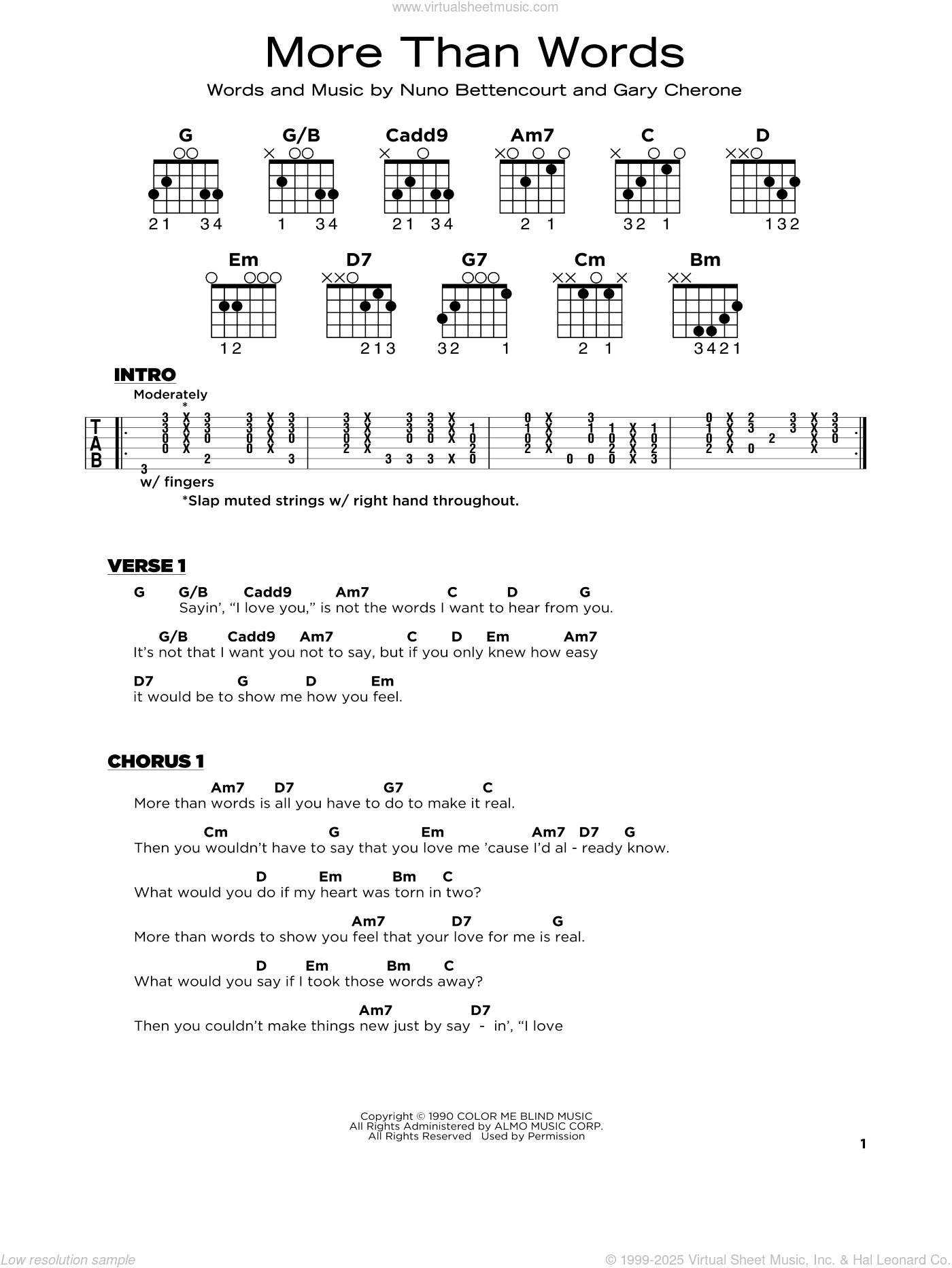 More Than Words, (beginner)
