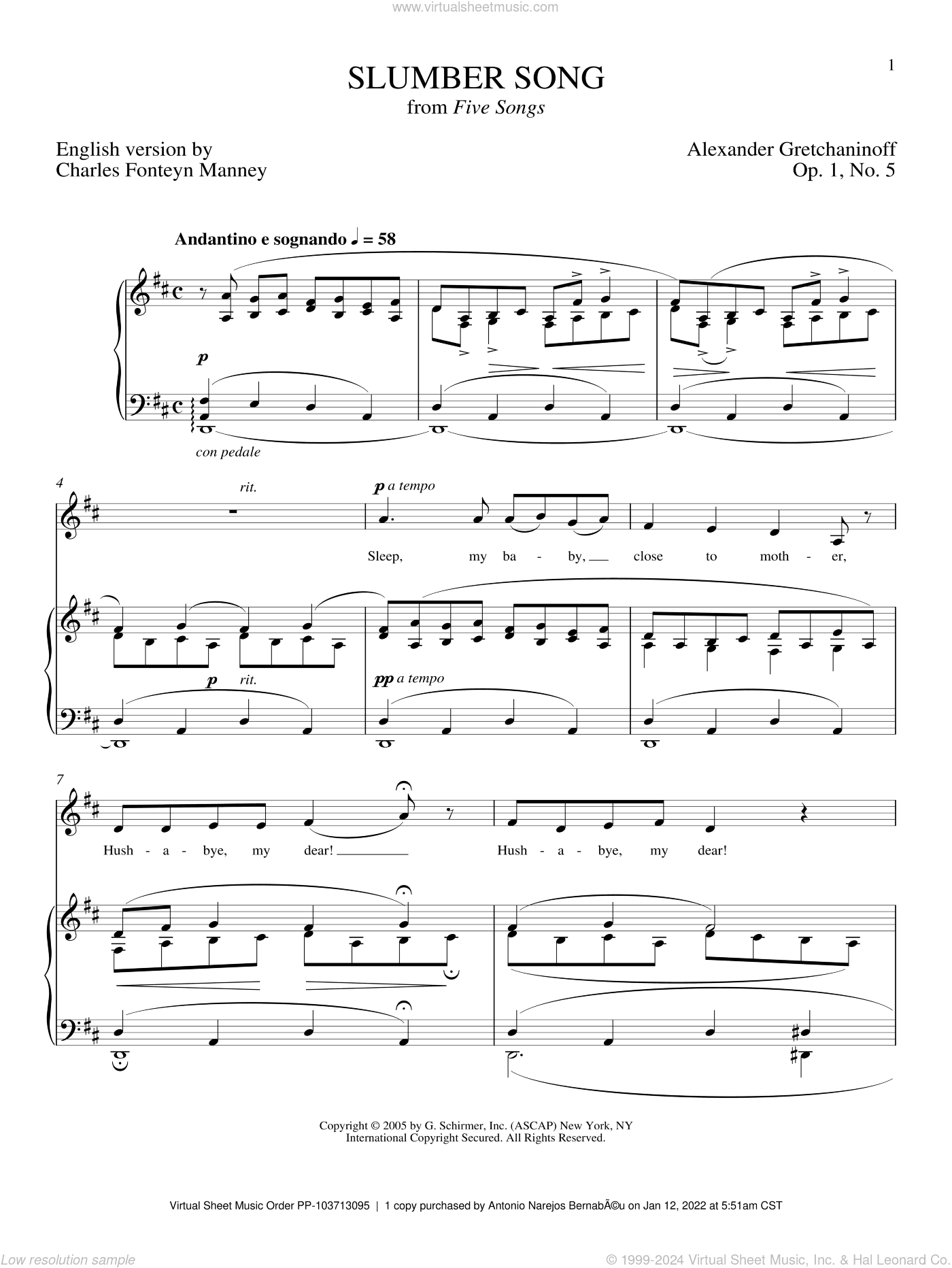 Slumber Song (Berceuse)