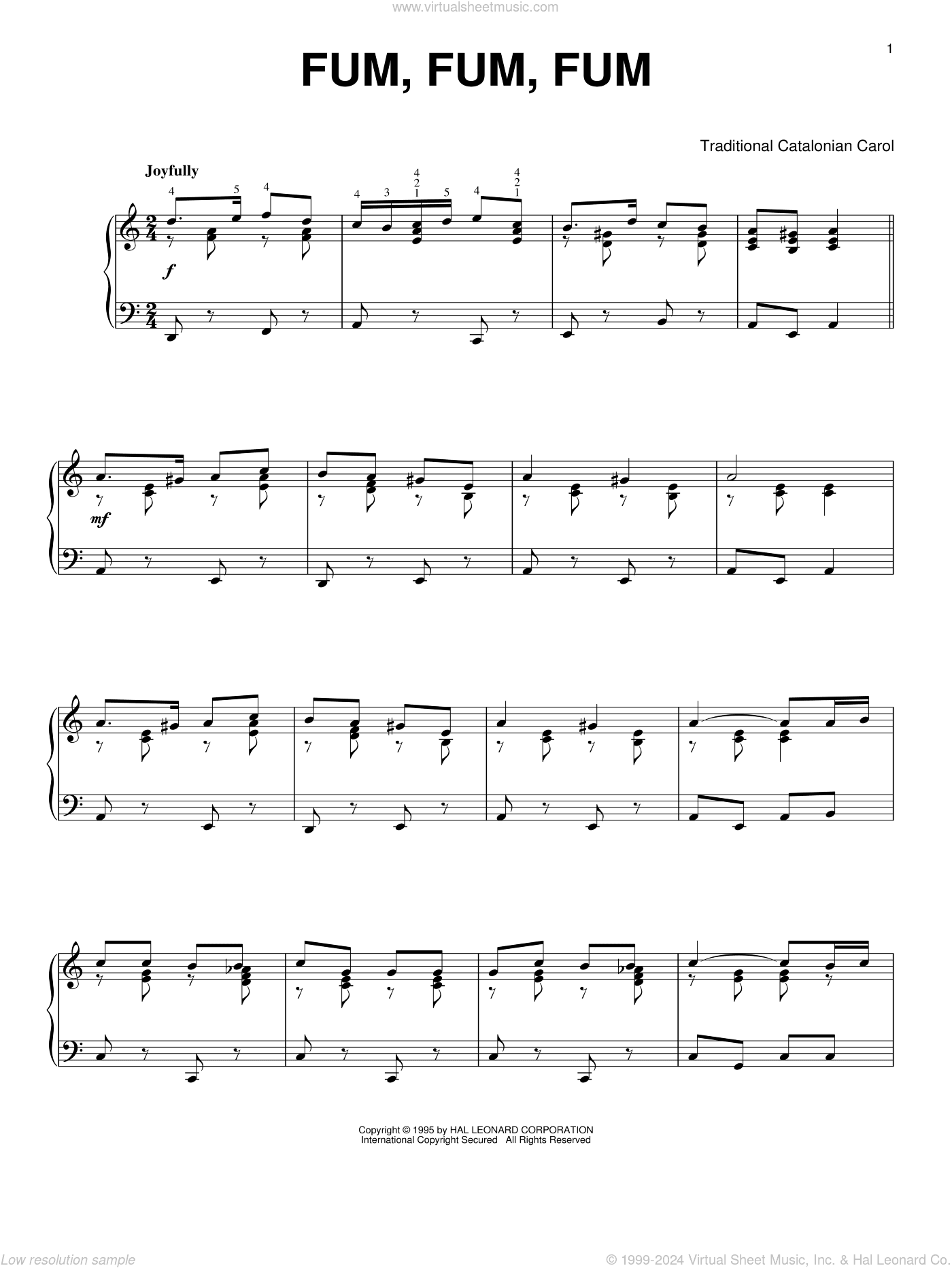 Fum, Fum, Fum, (intermediate)