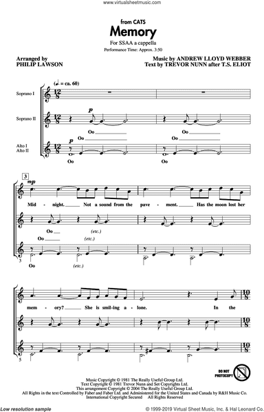 Memory (from Cats) (arr. Philip Lawson)