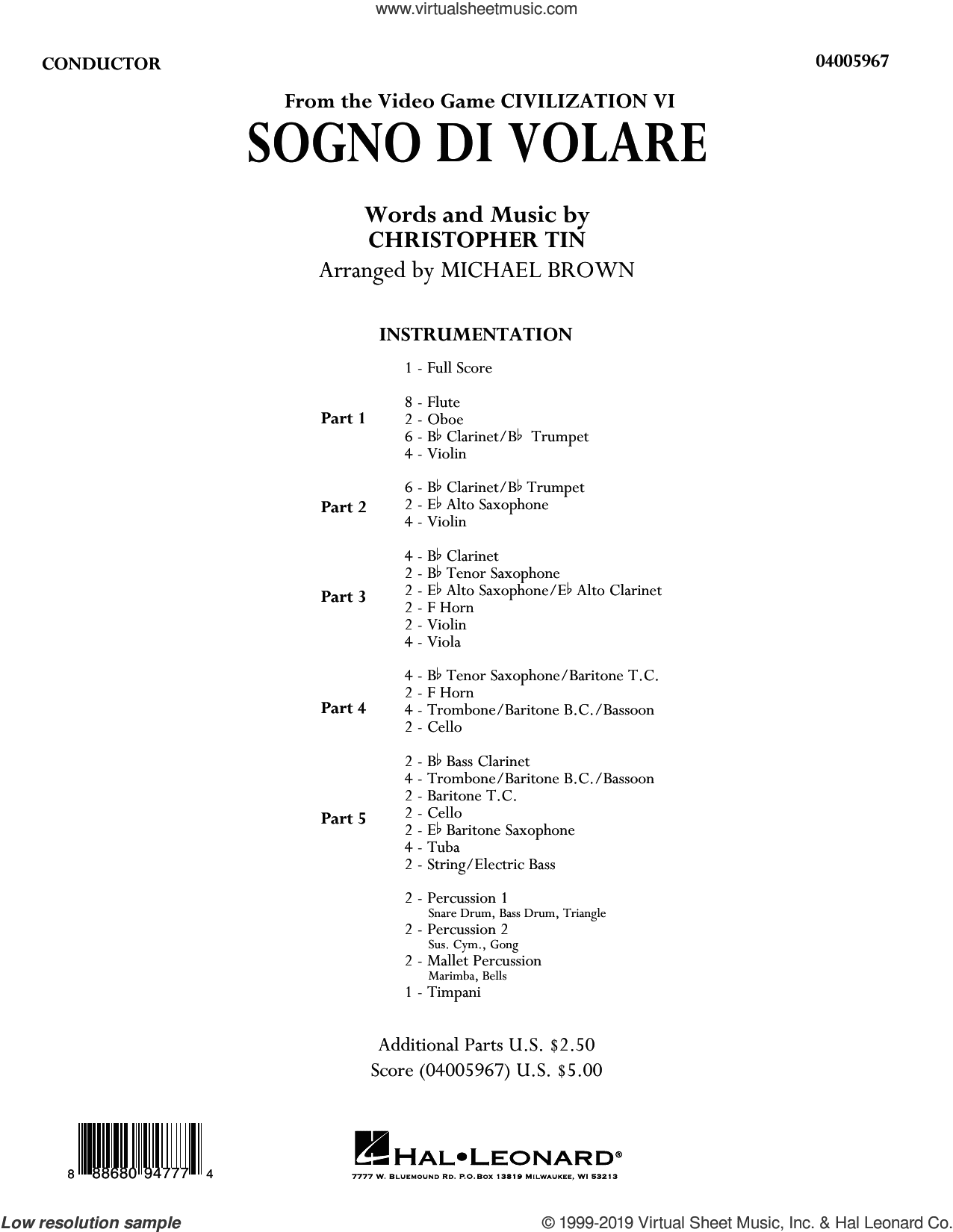 Sogno di Volare (from Civilization VI) (arr. Michael Brown)